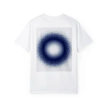 Dark Blue Dot Cluster Abstract Circle Art