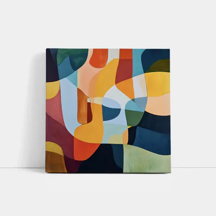 Bold Abstract Shapes Colorful Modern Art