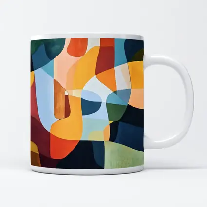 Bold Abstract Shapes Colorful Modern Art
