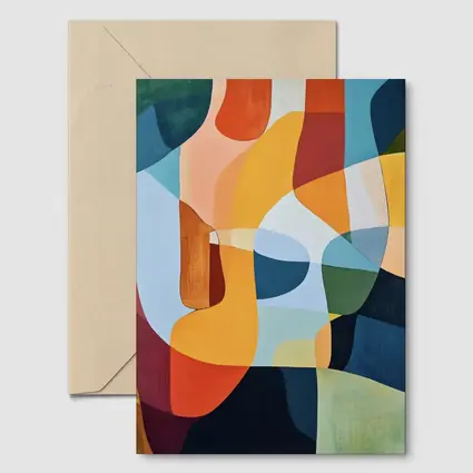 Bold Abstract Shapes Colorful Modern Art