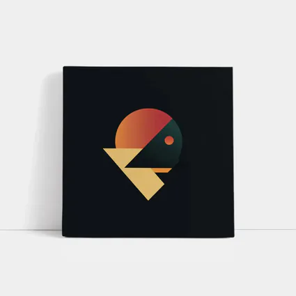 Geometric Bird Abstract Dark Background Art