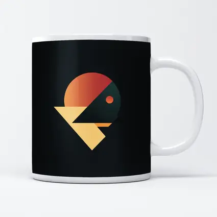 Geometric Bird Abstract Dark Background Art