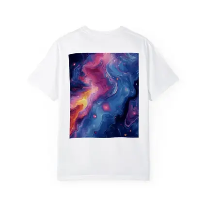 Cosmic Nebula Abstract Blue Purple Swirl Art