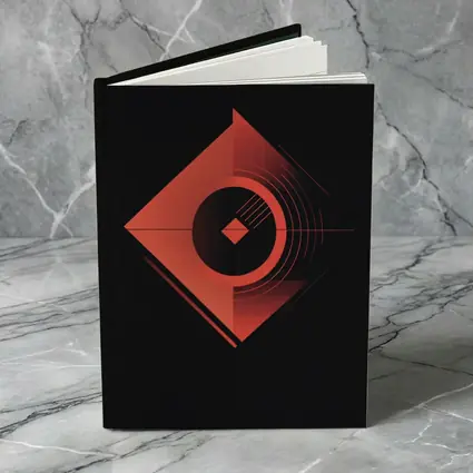 Red Geometric Abstract Art Dark Background