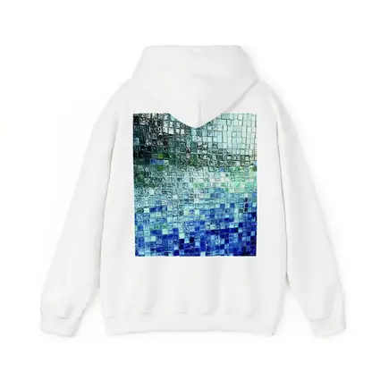 Blue Glass Mosaic Tile Abstract Art