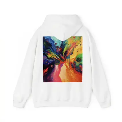 Colorful Abstract Fluid Art Explosion Painting