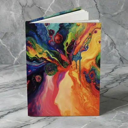 Colorful Abstract Fluid Art Explosion Painting