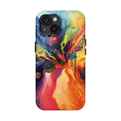 Colorful Abstract Fluid Art Explosion Painting