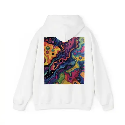 Trippy Colorful Abstract Cosmic Swirl Painting