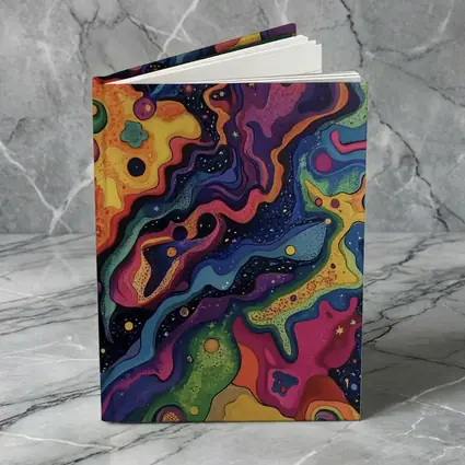 Trippy Colorful Abstract Cosmic Swirl Painting