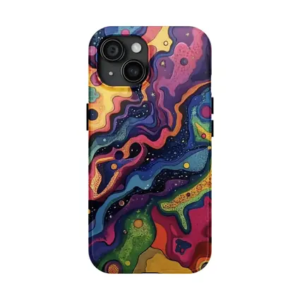 Trippy Colorful Abstract Cosmic Swirl Painting