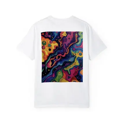 Trippy Colorful Abstract Cosmic Swirl Painting