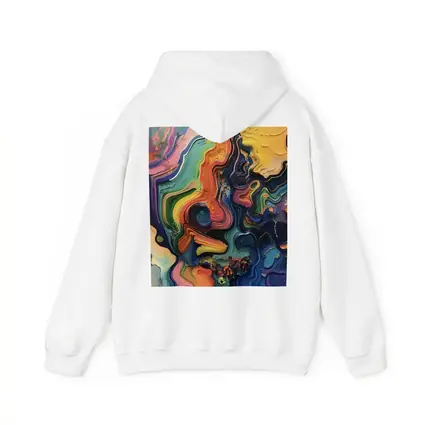 Colorful Abstract Fluid Art Swirling Waves