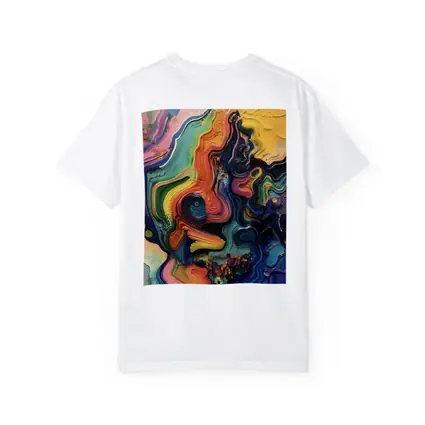Colorful Abstract Fluid Art Swirling Waves