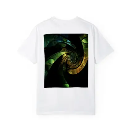 Dark Green Spiral Fractal Abstract Art