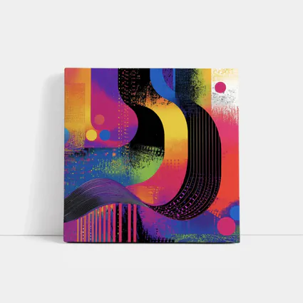 Bold Abstract Grunge Art Colorful Urban Design