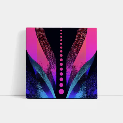 Neon Dotwork Abstract Pink Blue Dark