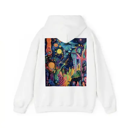 Psychedelic Cosmic Fantasy Art Dark Background
