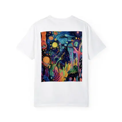 Psychedelic Cosmic Fantasy Art Dark Background