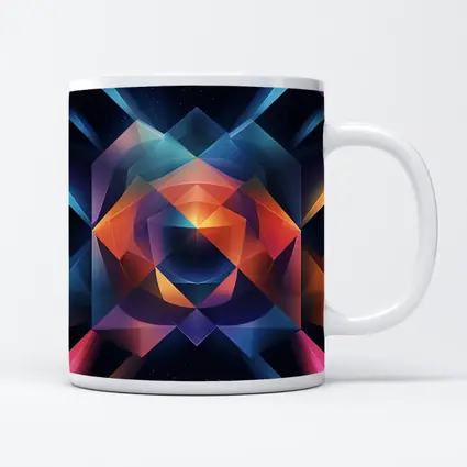 Geometric Abstract Art Dark Space Background