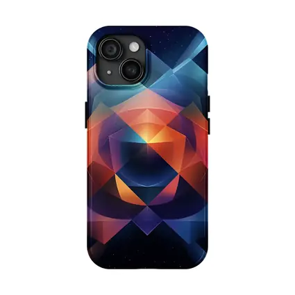Geometric Abstract Art Dark Space Background