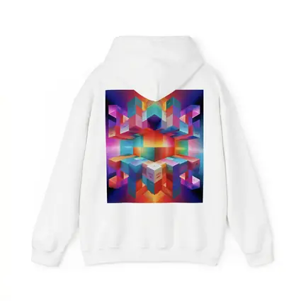 Colorful 3D Cubes Abstract Geometric Art
