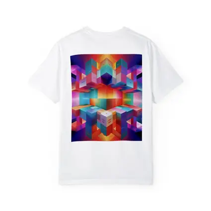 Colorful 3D Cubes Abstract Geometric Art