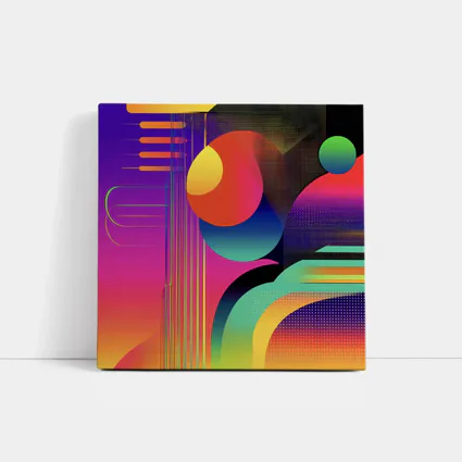 Bold Geometric Abstract Art Colorful Gradient Design