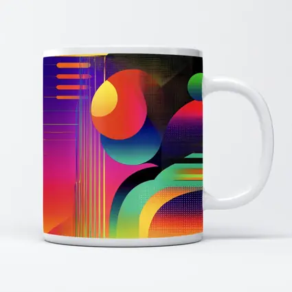 Bold Geometric Abstract Art Colorful Gradient Design
