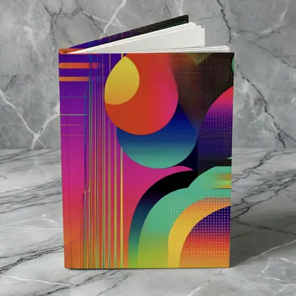 Bold Geometric Abstract Art Colorful Gradient Design
