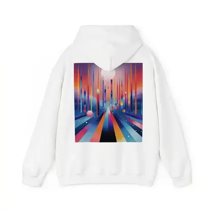 Colorful Abstract Geometric City Night Sky