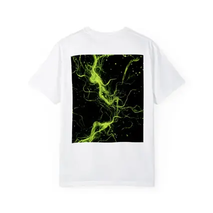 Neon Green Energy Waves On Black