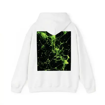 Neon Green Neural Network Dark Background Abstract
