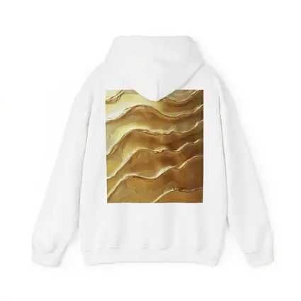 Golden Waves Abstract Layered Texture Art
