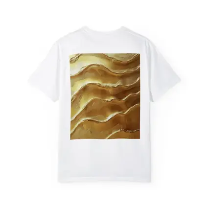 Golden Waves Abstract Layered Texture Art