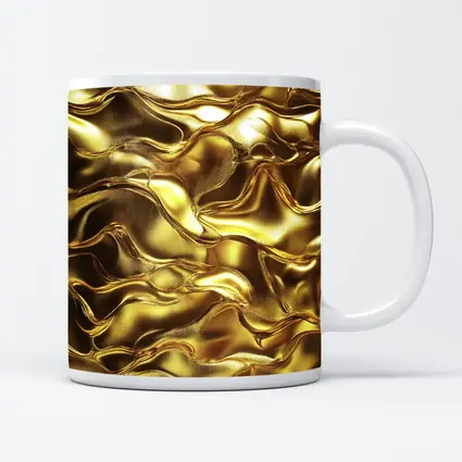 Liquid Gold Abstract Metallic Wave Texture