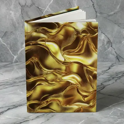 Liquid Gold Abstract Metallic Wave Texture