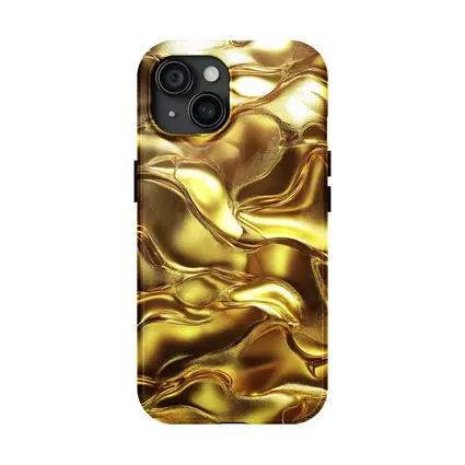 Liquid Gold Abstract Metallic Wave Texture