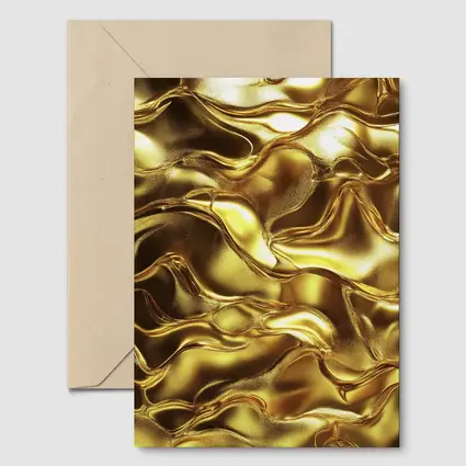 Liquid Gold Abstract Metallic Wave Texture
