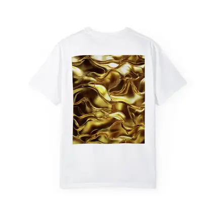 Liquid Gold Abstract Metallic Wave Texture