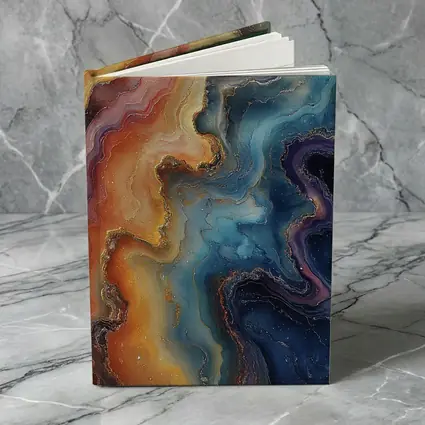 Abstract Marble Fluid Art Gold Swirls