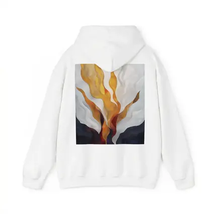 Abstract Fire Flames Rising Over Dark Landscape