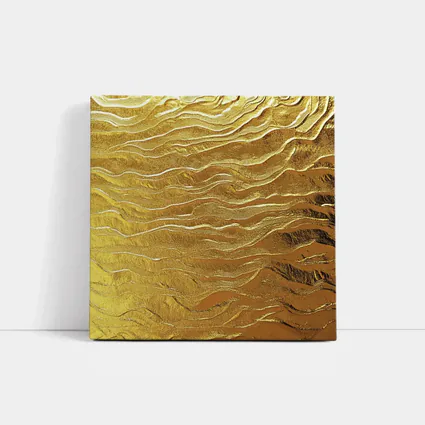 Gold Wave Abstract Metallic Texture Art
