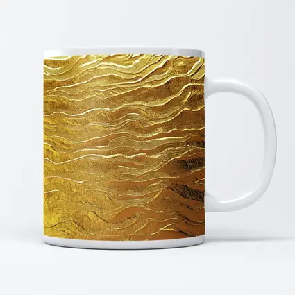 Gold Wave Abstract Metallic Texture Art