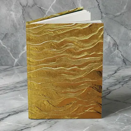 Gold Wave Abstract Metallic Texture Art