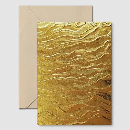 Gold Wave Abstract Metallic Texture Art