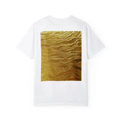 Gold Wave Abstract Metallic Texture Art