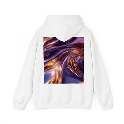 Purple Gold Liquid Metal Abstract Art