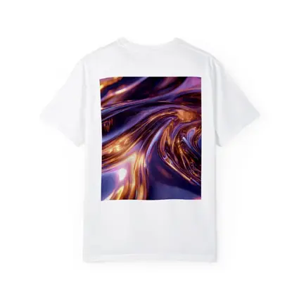 Purple Gold Liquid Metal Abstract Art