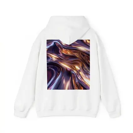 Liquid Metal Abstract Purple Gold Waves